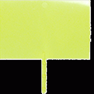 Shock Marker Push In Plaque 15x10cm Yellow - 46317 (per 250) 